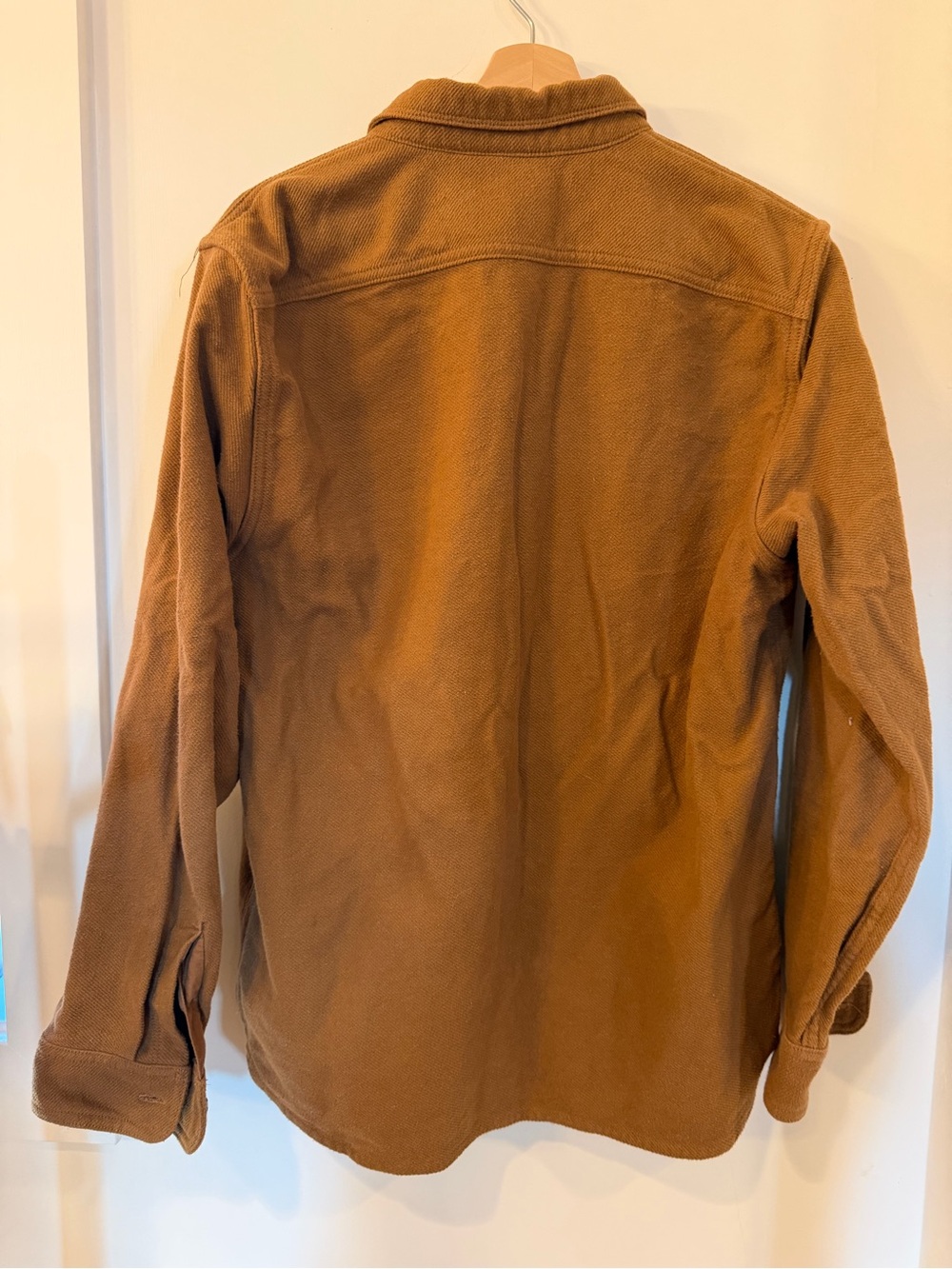 Everlane Men’s Caramel Brown Button-Front Shirt Jacket - Picture 4 of 4